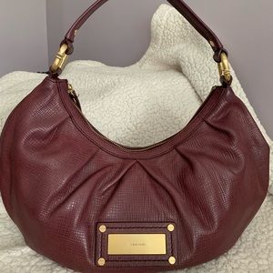 Calvin Klein burgundy classic hobo bag